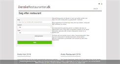 Desktop Screenshot of danskerestauranter.dk